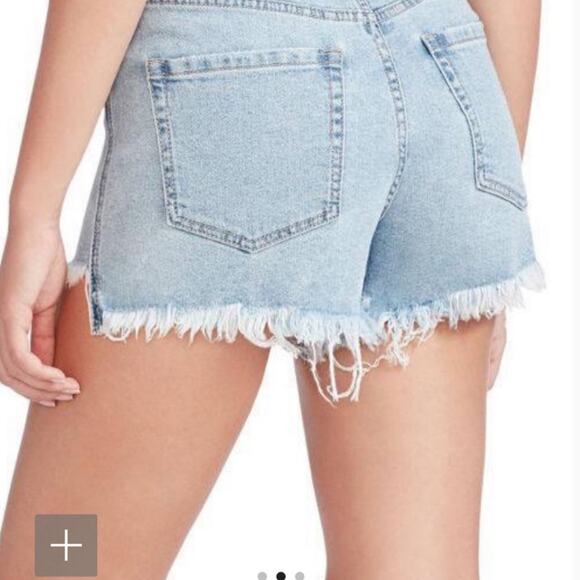 Jessica Simpson NWT Infinite High Waist Short in Skylark Size 32 Cutoff Fringe - Picture 3 of 15